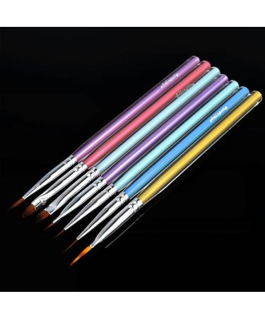 Nail Art Brushes Set - 7pcs Design Tools for Gel Polish & DIY Manicure | Nail Dotter & Cleanup Brushes for 3D Nail Art - Buy Online on GoSupps.com
