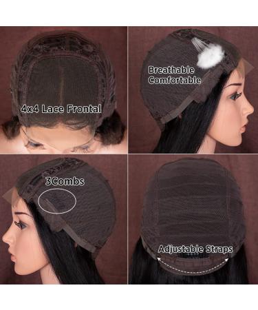 Buy 26 Inch Human Hair Lace Front Wig - Brazilian Virgin Remy Hair 150% Density Free Crown Smooth Black Hair for Women - Buy Online on GoSupps.com