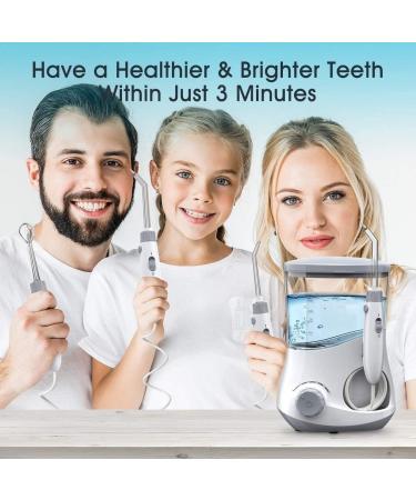 Aquarius Professional Water Flosser for Teeth & Gums - Electric Dental Care with Multi-User Tips | Perfect for Braces & Oral Hygiene - White - Buy Online on GoSupps.com