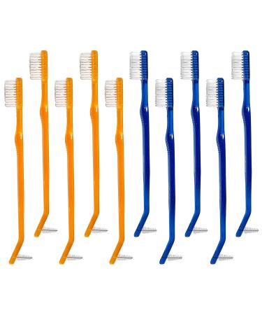 AIM DENTAL SUPPLY Braces Toothbrush Soft Head V-Trimmed Toothbrush for Braces Orthodontic Toothbrush for Braces 10-Pack Deep Clean Braces at Home