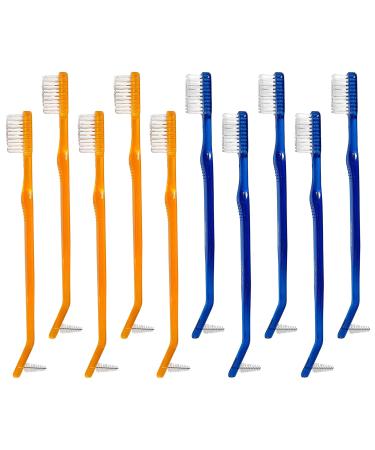 AIM DENTAL SUPPLY Braces Toothbrush Soft Head V-Trimmed Toothbrush for Braces Orthodontic Toothbrush for Braces 10-Pack Deep Clean Braces at Home