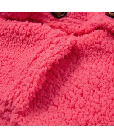Hanxiulin Women's Fleece Jacket - Plush Cuddly Sweatshirt Warm Outdoor Cardigan Coat & Hoodies - XXL Pink - Buy Online on GoSupps.com