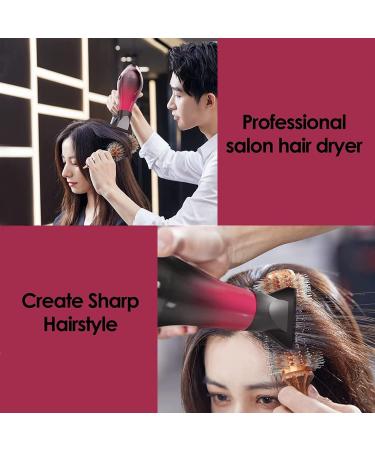 Jooayou 3000W Ionic Hair Dryer with Diffuser - Fast Drying for Women - 3 Heat, 2 Speed, Cool Button - Rose Red - Buy Online on GoSupps.com