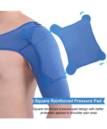 Rotator Cuff Shoulder Brace Support - Unisex, Blue, L/XL (Chest 38-51in) - Buy Online on GoSupps.com