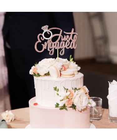 CHEERYMAGIC Just Engaged Cake Topper Glitter We're Engaged Cake Pick Engagement Party Decorations Bridal Engagement Wedding Cupcake Decoration Party Supplies A4-DHCP (Rose Gold) - Buy Online on GoSupps.com