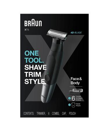 Braun Series XT5 Beard Trimmer & Electric Razor for Men - XT5200 | Manscaping Kit with Durable Blade & Travel Pouch - Buy Online on GoSupps.com