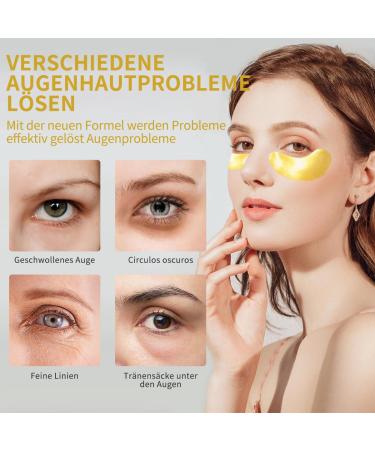 60 PCS 24K Gold Gel Eye Pads - Anti-Aging Dark Circles Puffiness Relief | Hydrating Collagen Eye Mask - Buy Online on GoSupps.com