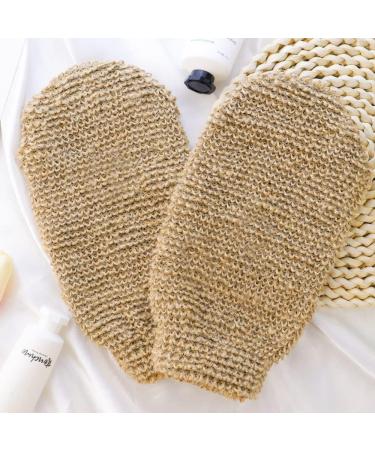 TCOTBE 2 Pack Double Sided Exfoliating Soap Bag and Glove Set for Shower and Bath - Loofah Scrubber Mitten for Bar Soap - Sisal Bath Sponge and Mesh Pouch for Exfoliation and Foaming - Buy Online on GoSupps.com