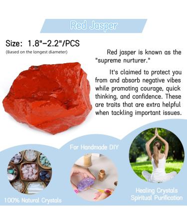 XIANNVXI Red Jasper Crystal 1.77-2.17 Raw Healing Stone for Crystal Lovers - Natural Red Jasper Gemstone for Collection - Medium Size - Buy Online on GoSupps.com