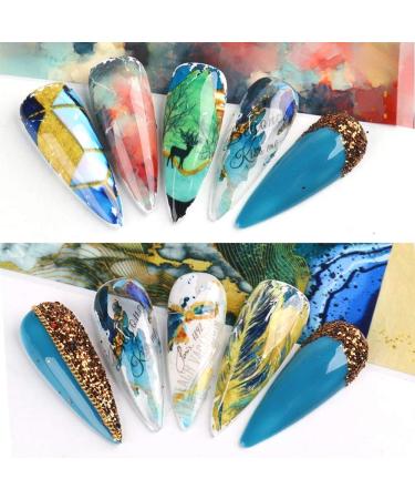 Marble Nail Art Foils Transfer Stickers - Nail Art Supplies for DIY Manicure Design - Buy Online on GoSupps.com