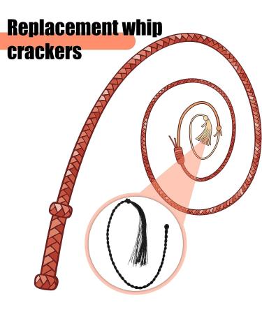 Shappy 10pc Black Whip Crackers Nylon Rope Replacement Set - 11.8 Inch for Horse, Bullwhip, Stock Whip - Buy Online on GoSupps.com