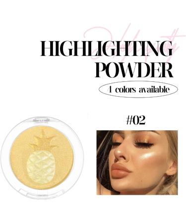 Highlighting Powder - Sculpting Illuminating Shimmer Makeup Powder 4 Shades for Multi-Use Eyes Cheeks Brows Lips 0.22OZ/9g (04#Banana) - Buy Online on GoSupps.com