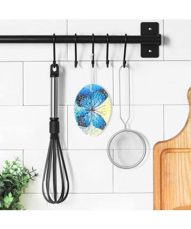 3-Pack Cleaning Kitchen Sponges Oval Oil Painting of Blue Butterfly Kitchen Cellulose Dishwashing Wood Pulp Cotton - Buy Online on GoSupps.com