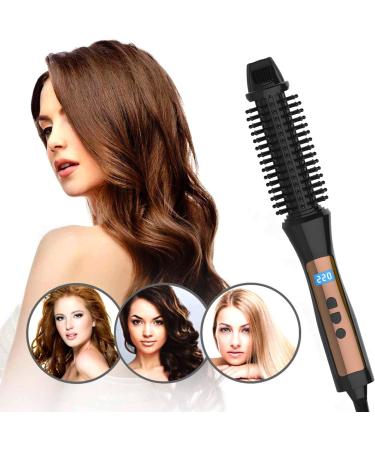 Temperature Control Mini Hair Curler | Portable Electric Curling Iron Brush with Anti-Scald Teeth for Perfect Hair Styling - Buy Online on GoSupps.com