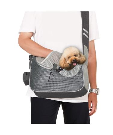 Dog Puppy Carrier Dog Sling Papoose Hand Free Adjustable Puppy Front Slings with Interactive Soothe Bottom Hard Support Soft Padded for Small Dogs 5-10lbs Shoulder Cat Sling Travel Bag Outdoor - Buy Online on GoSupps.com