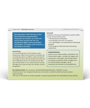 Naturapets Tick & Flea Protection for Dogs - Plant-Based Spot-On Solution (5 x 2.5 ml) | Effective Vermin Defense - Buy Online on GoSupps.com
