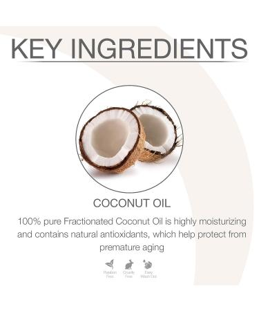 Bon Vital' Coconut Massage Cr me - 100% Pure Fractionated Coconut Oil, Moisturizing & Anti-Aging Cream for Professional Massage - 8oz Tube - Buy Online on GoSupps.com