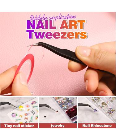 64 Rolls Nail Striping Tape Line Set with 32 Colors, Adhesive Sticker, 2 Nail Tape Roller Dispensers, and Tweezers - DIY Nail Art Decoration - Buy Online on GoSupps.com