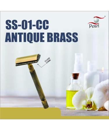 Pearl Double Edge Safety Razor for Men - Eco-Friendly Reusable Shaving Kit | Classic & Luxury Men's Shaving Experience - Buy Online on GoSupps.com