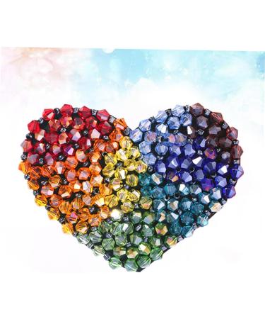 FRCOLOR Colorful Beads Barrettes Hair Barrettes Hair Clip Hair Pin Colorful Heart Clip Alloy Snap Clip Heart-shaped - Buy Online on GoSupps.com
