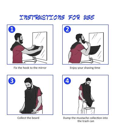 Beard Bib Apron | Men's Hair Catcher for Shaving & Trimming | Grooming Accessories & Gifts for Dad (Blue - Buy Online on GoSupps.com