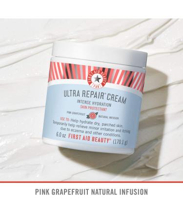 First Aid Beauty Ultra Repair Cream 6 oz - Pink Grapefruit Intense Hydration Moisturizer - Buy Online on GoSupps.com