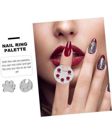 Mikinona Finger Palette Nail Art Palette Plates Mixing Bowl - Buy Online on GoSupps.com