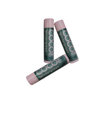 CocoMe Organic Wintergreen Lip Balm. Moisturizing and Protecting Lip Repair for Adults and Children - 3 Pack of Organic Lip Balm Wintergreen Scent.