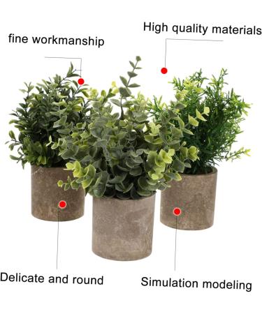 Zerodeko 3pcs Artificial Bonsai House Plants Para De Mujer Interior Flower Pots Indoor Faux Aloe Plant House Plant Pots Fake Ceramic Planter Plastic Household Small Potted Plants Office - Buy Online on GoSupps.com