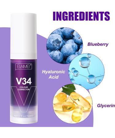 V34 Purple Toothpaste - 2 PCs Whitening Tooth Stain Removal & Dental Health Improvement - Buy Online on GoSupps.com