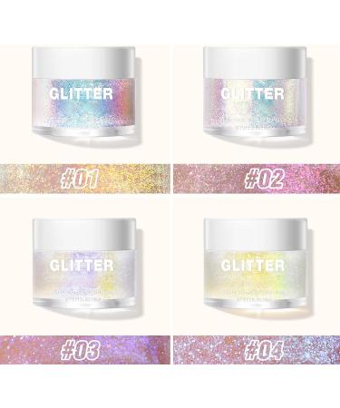 Color Changing Sequins Body Glitter Gel Set - Waterproof & Long-Lasting Makeup for Face, Eyes, Lips, Hair, Nails - Safe & Easy to Use - 01 02 03 04 - Buy Online on GoSupps.com