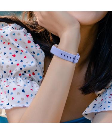 3 Pack Silicone Bands for Fitbit Luxe with Screen Protector Case - Women's Sport Replacement Wristbands - White, Pink, Violet - Large - Buy Online on GoSupps.com