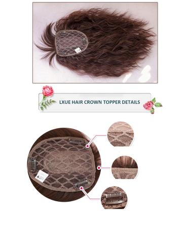 Curly Hair Topper with Ponytail for Women - Soft Synthetic Clip-In Crown Attachment 45cm - Light Brown - Perfect for Thinner Hair - Buy Online on GoSupps.com