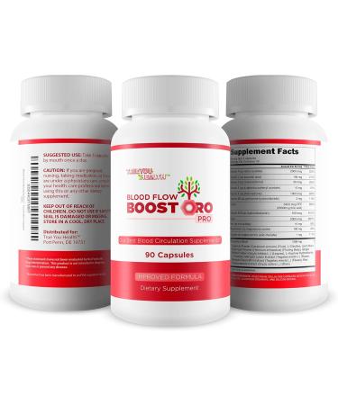 Blood Flow Boostoro Pro - Improved Formula - Our Best Blood Flow Pills for Men & Best Circulation Supplement for Men Blood Flow - Better Blood Flow Vitamins for Men Circulation Vasodilator Supplements - Buy Online on GoSupps.com