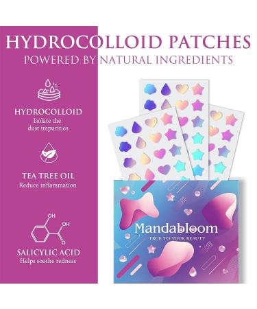 Natural Green Algae & Tea Tree Oil Acne Pimple Patches - Mandabloom Hydrocolloid Dots for Zits, Blemishes & Spots - 72 ct Dermatologist Reviewed - Buy Online on GoSupps.com