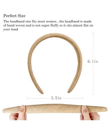 Wovowovo 4 Pack Rattan Boho Headbands for Women - Wide Padded Non-Slip Braided Hair Bands - Summer Girls Hair Accessories - Buy Online on GoSupps.com
