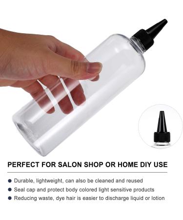 Minkissy 5-Pack Round Hair Color Shampoo Bottles | Plastic Hairdresser Coloring Bottles with Screw Cap - Ideal for Home & Salon Use - Buy Online on GoSupps.com
