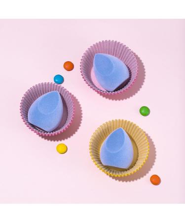 Microfiber Velvet Makeup Sponge | Latex-Free Dual Layer Technology | Flawless Blender for Foundations, Powders & Creams | Tear Drop Cosmetic Tool - Blue - Buy Online on GoSupps.com