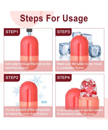 RoseFlower Silicone Ice Roller Set for Face and Eye - Skin Care Tool for Facial Massage and Refreshing Treatment - Buy Online on GoSupps.com