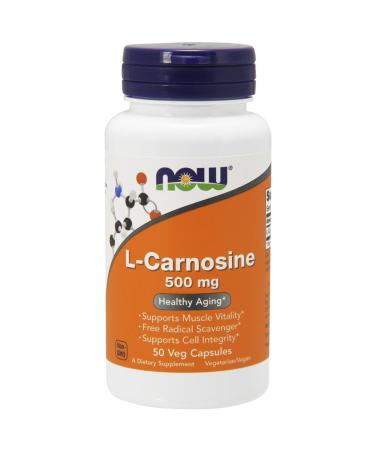 L-Carnosine 500mg - Vegetarian - Now Foods - 50 - VegCap