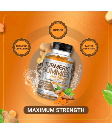 Turmeric Ginger Gummies - Anti-Inflammatory to help relieve joint pain aid digestion. Source of Antioxidants. Helps with inflammation. - Buy Online on GoSupps.com