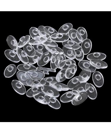 25 Pairs Oval Silicone Eyeglass Push in Nose Pads