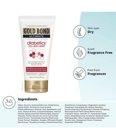 Gold Bond Diabetics' Dry Skin Relief Hydrating Lotion - 4.5 oz - Moisturizes & Soothes - Buy Online on GoSupps.com
