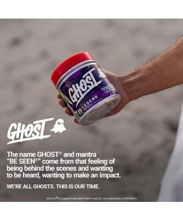 Ghost Legend V2 Pre-Workout | Caffeine L-Citrulline & Beta Alanine Blend for Pump Energy & Focus | Sugar-Free Pre-Workout | 50 Servings 400G (Grape) - Buy Online on GoSupps.com