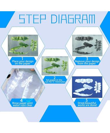 Cyanotype Paper Sun Art Kit - 60 Sheets, High Sensitive Solar Activated Paper for Nature Printing, Arts and Crafts - 5.8 x 8.3 Inch - Buy Online on GoSupps.com