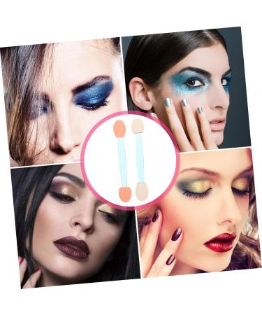 BELLIFFY 100pcs Double Ended Eyeshadow Brush Double-sides Eye Brush Makeup Brush Sponge Brush Makeup Tool Eyeshadow Stick Dual-side Cosmetic Applicator Cosmetic Tool 6.5x1.3cm Blue - Buy Online on GoSupps.com