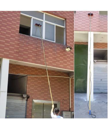 Water Fed Pole Kit Adjustable Window Cleaning Pole 180 Rotatable Brush Head Telescopic Cleaning Brush Outdoor Window Glass Washer Washing Equipment-30FT(9M) - Buy Online on GoSupps.com