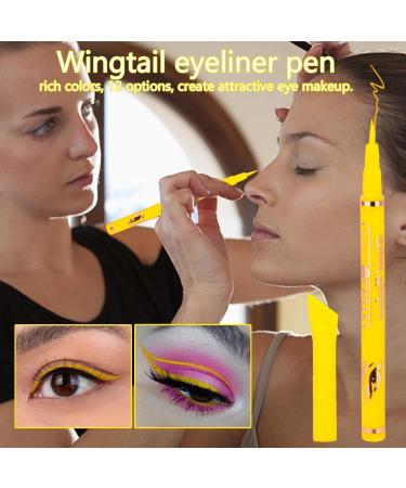 1/12 Colors Liquid Eyeliner Set Eyeliner Set Pigmented Rainbow Colorful Neon Eyeliner Pencil Waterproof Eye Shadow Pencil Long Lasting Wingtail Eyeliner for Mom Wife Girlfriend 04# - Buy Online on GoSupps.com