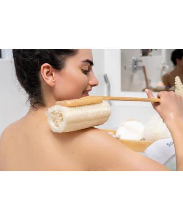So Eco Flat Luffa with Wooden Handle - Eco-Friendly Exfoliating Bath Sponge for Smooth Skin | International Shipping - Buy Online on GoSupps.com