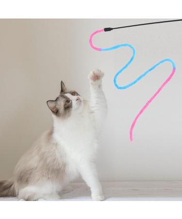 Cobee Cat Magic Rainbow Toys - 4PC Rainbow Feather Wands for Kitten Training | Color Gradient Cat Toys - Buy Online on GoSupps.com